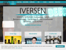 Tablet Screenshot of iversen-getraenke.de
